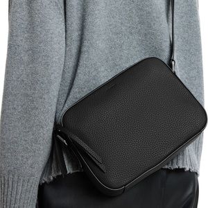 All Saints Square Leather Captain Bag